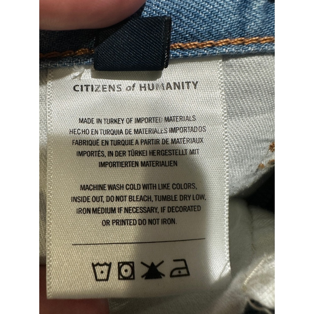 Citizens of Humanity Jeans Womens 27 Blue Cotton Wide Leg High Rise Denim Pants - Picture 8 of 8